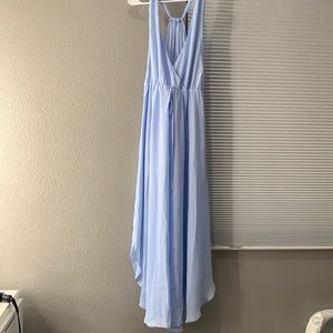 Baby blue maxi dress.